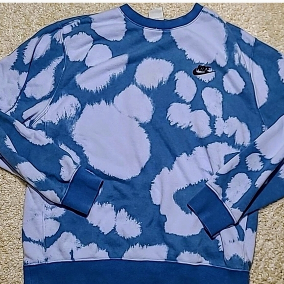 Nike Men's Blue Patterned Sweater Medium - Picture 5 of 13